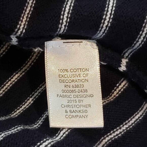 CJ Banks Sweater Coastal Christmas Pullover Blue Red Size XL Owl Pullover - Picture 5 of 8